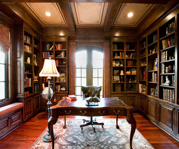 别墅书房装修设计，可以让你在家中办公也能提升工作效率