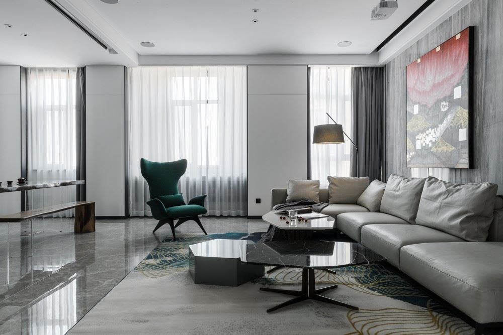 装修设计金泰名苑152平米四居-现代简约风格室内家装案例效果图