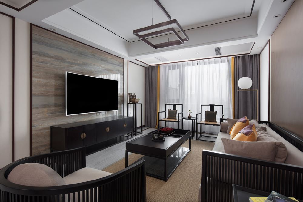 室内装修林雲凤凰城158平方米四居-新中式风格室内设计家装案例