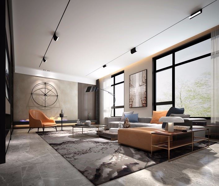 室内装修驰宏小区158平米三居-现代简约风格室内设计家装案例