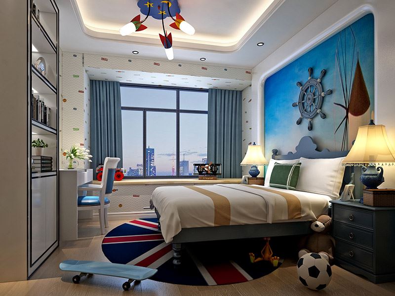 新中式风格室内装修效果图-华侨城天鹅湖四居188平米