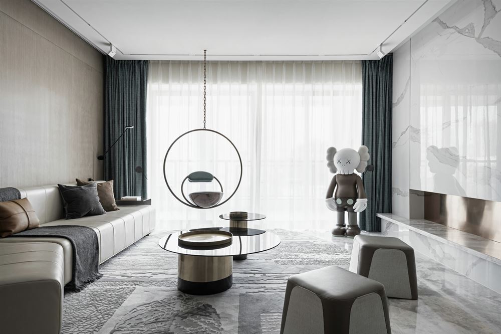 室内装修佳兆业滨江1号120平方米三居-现代简约风格室内设计家装案例