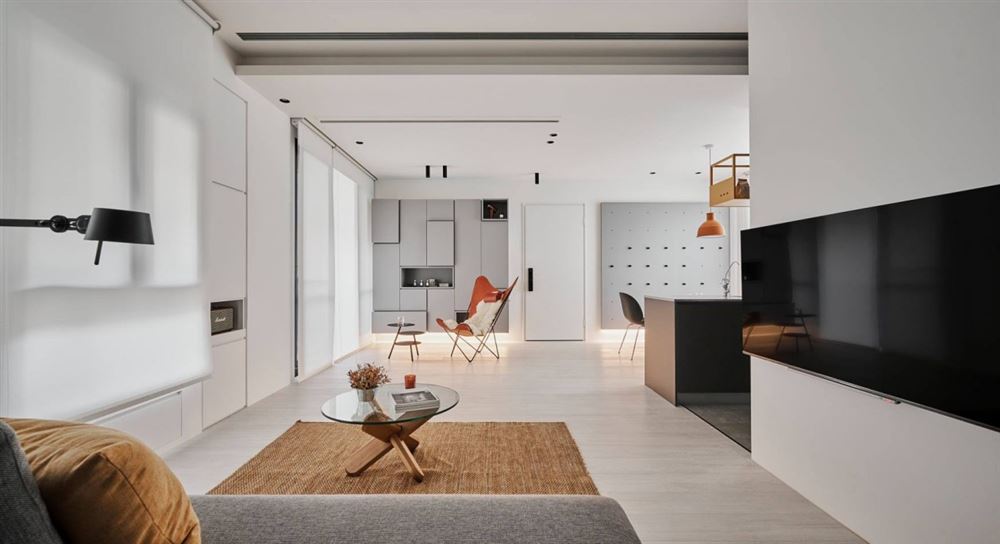 室内装修雅美湾123平方米三居-现代简约风格室内设计家装案例