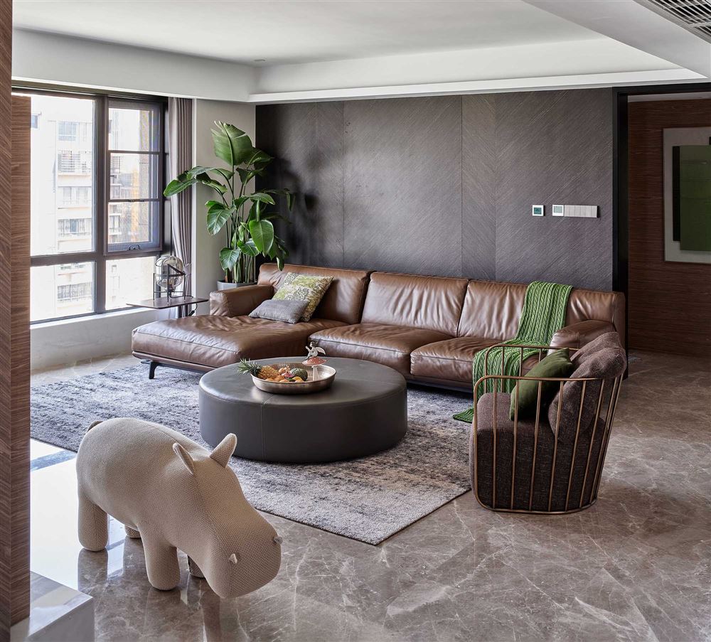 装修设计阳光金沙135平方米三居-现代简约风格室内家装案例效果图