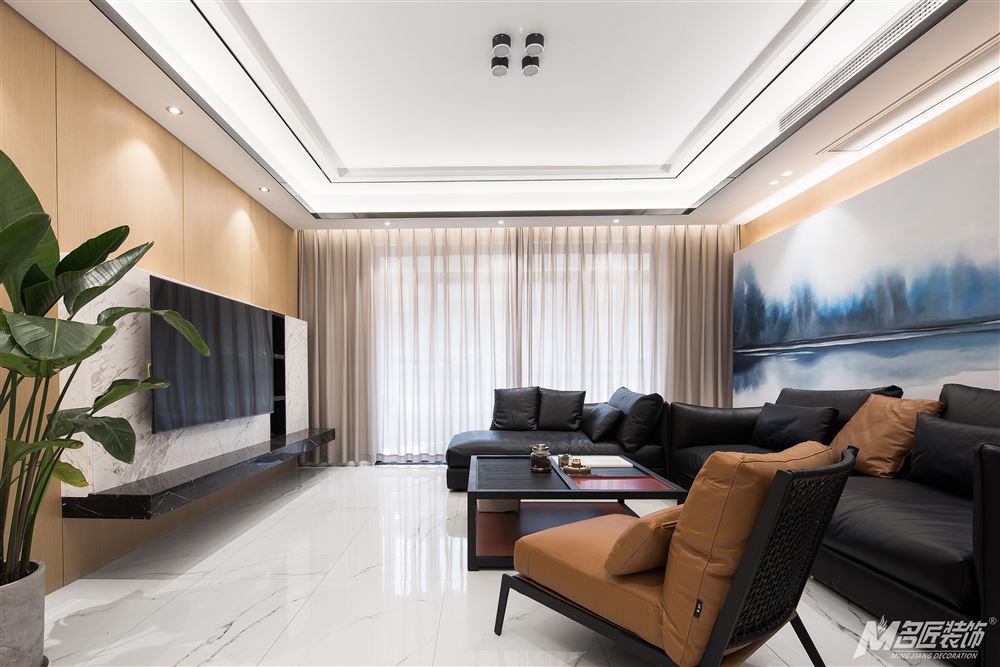 室内装修245平米大平层-现代轻奢设计打造清爽又有质感空间