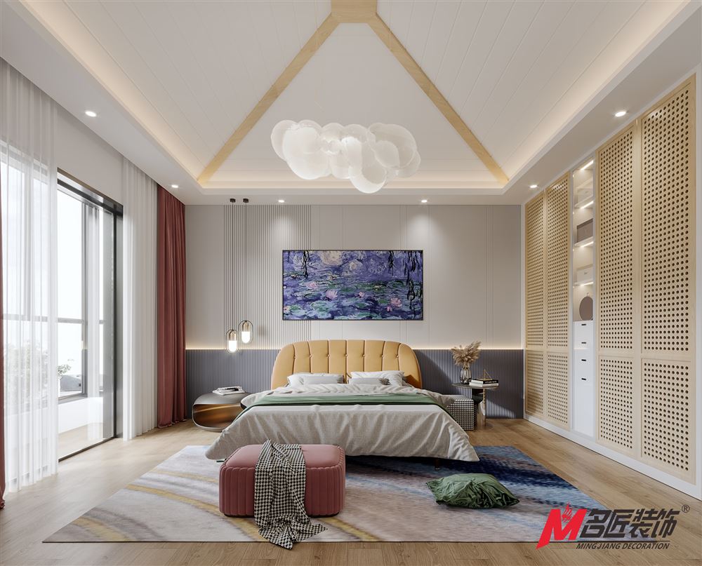 室内装修468平米独栋别墅效果图-后现代风设计打造品质艺术人居