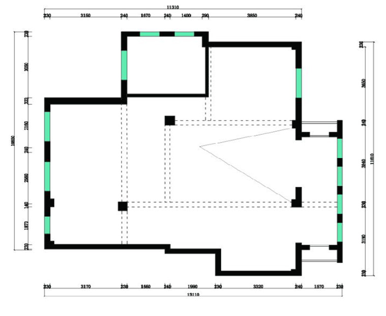 复式大宅室内装修设计-二层平面图