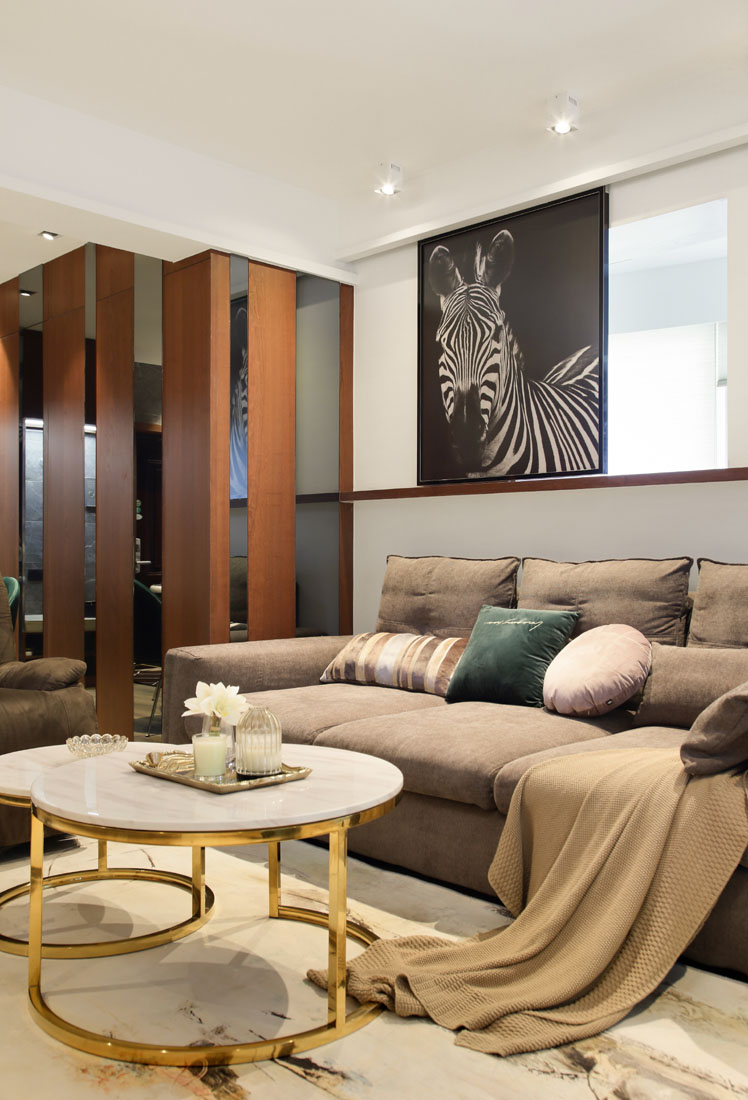 装修案例轻奢风格室内装修效果图-客厅沙发