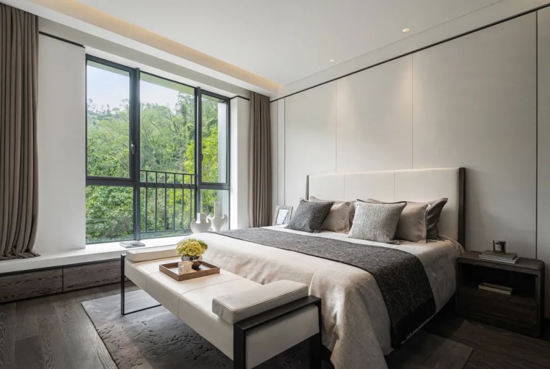 新中式风格家装设计复式装修效果图-卧室