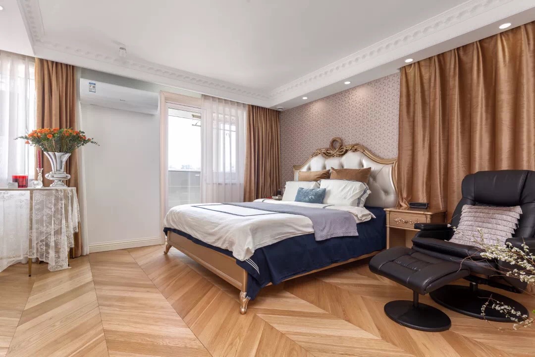 欧式现代风格家装设计室内装修效果图-卧室