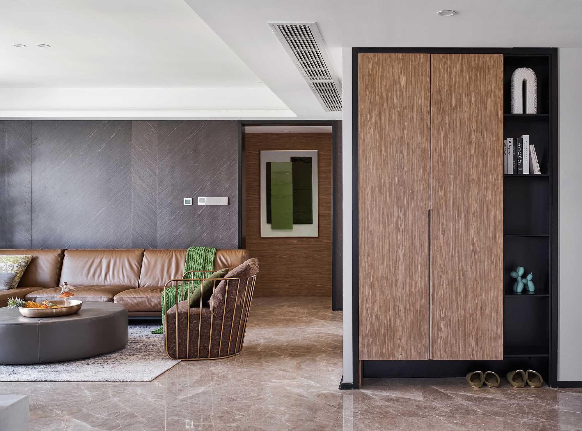 现代简约风格室内家装案例效果图-入户玄关