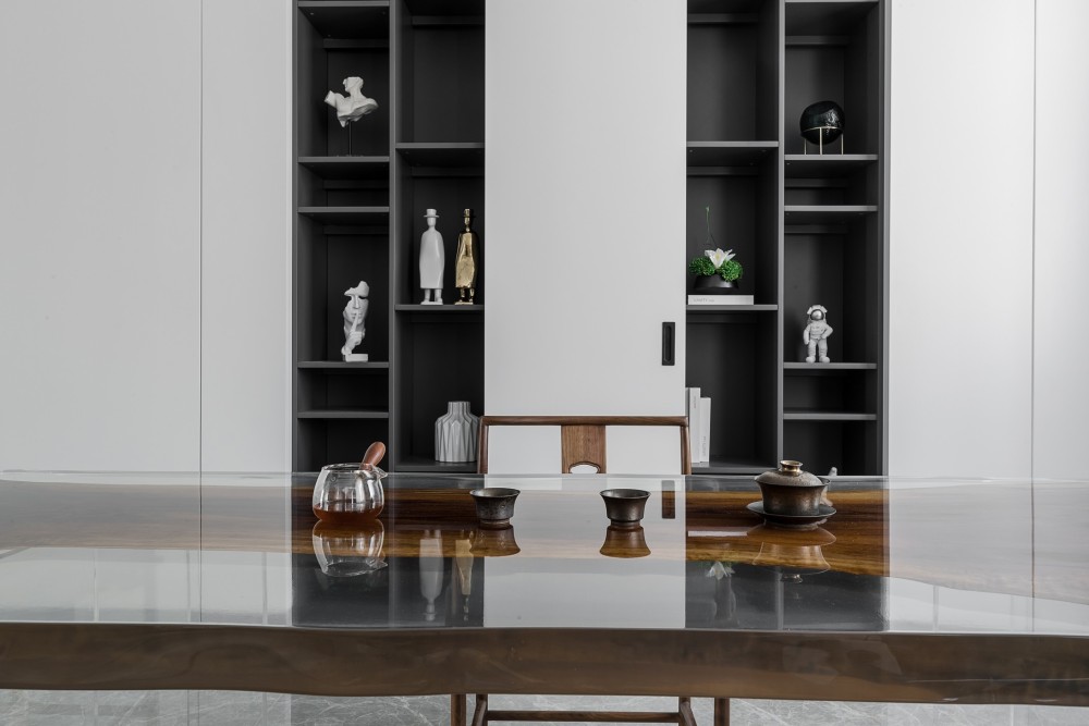 现代简约风格室内家装案例效果图-茶桌