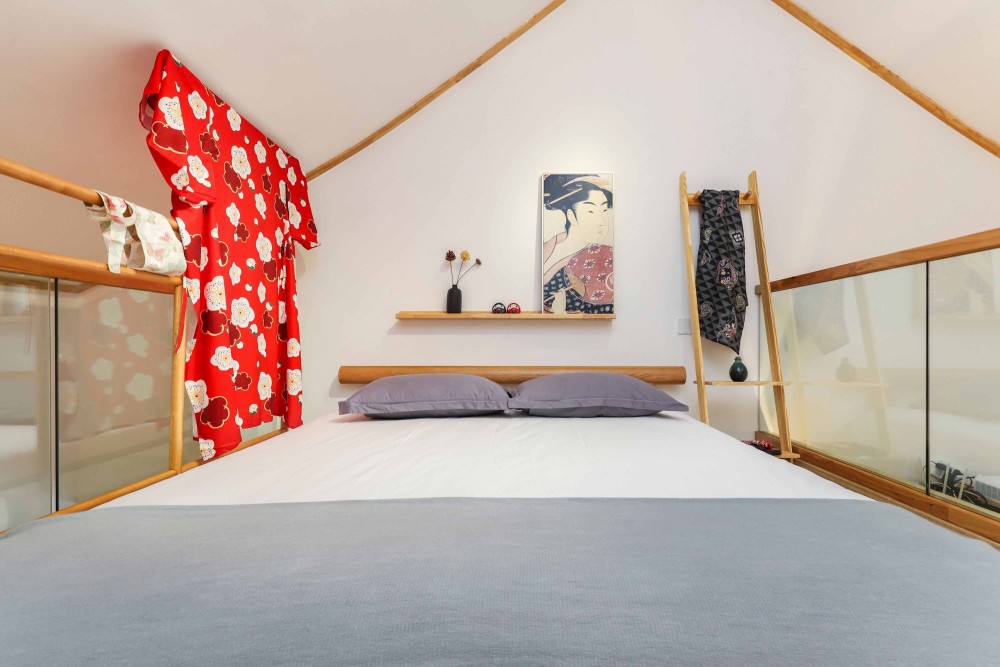 日式风格复式公寓室内家装案例效果图-卧室