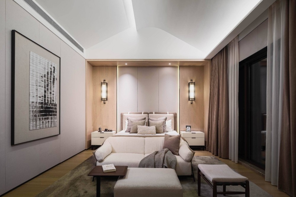 新中式风格别墅室内设计案例-卧室