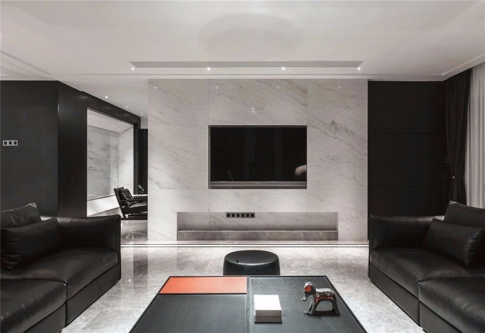 现代简约高级灰风格室内设计家装案例-客厅