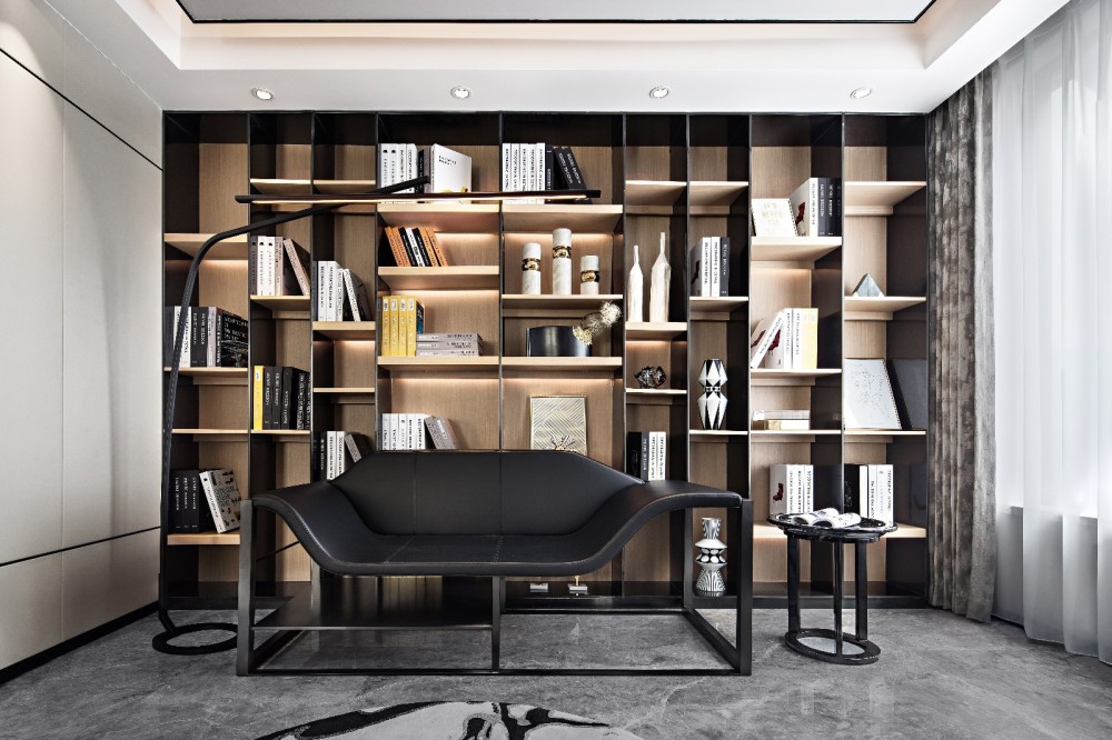 新中式风格别墅室内设计家装案例-阅读区