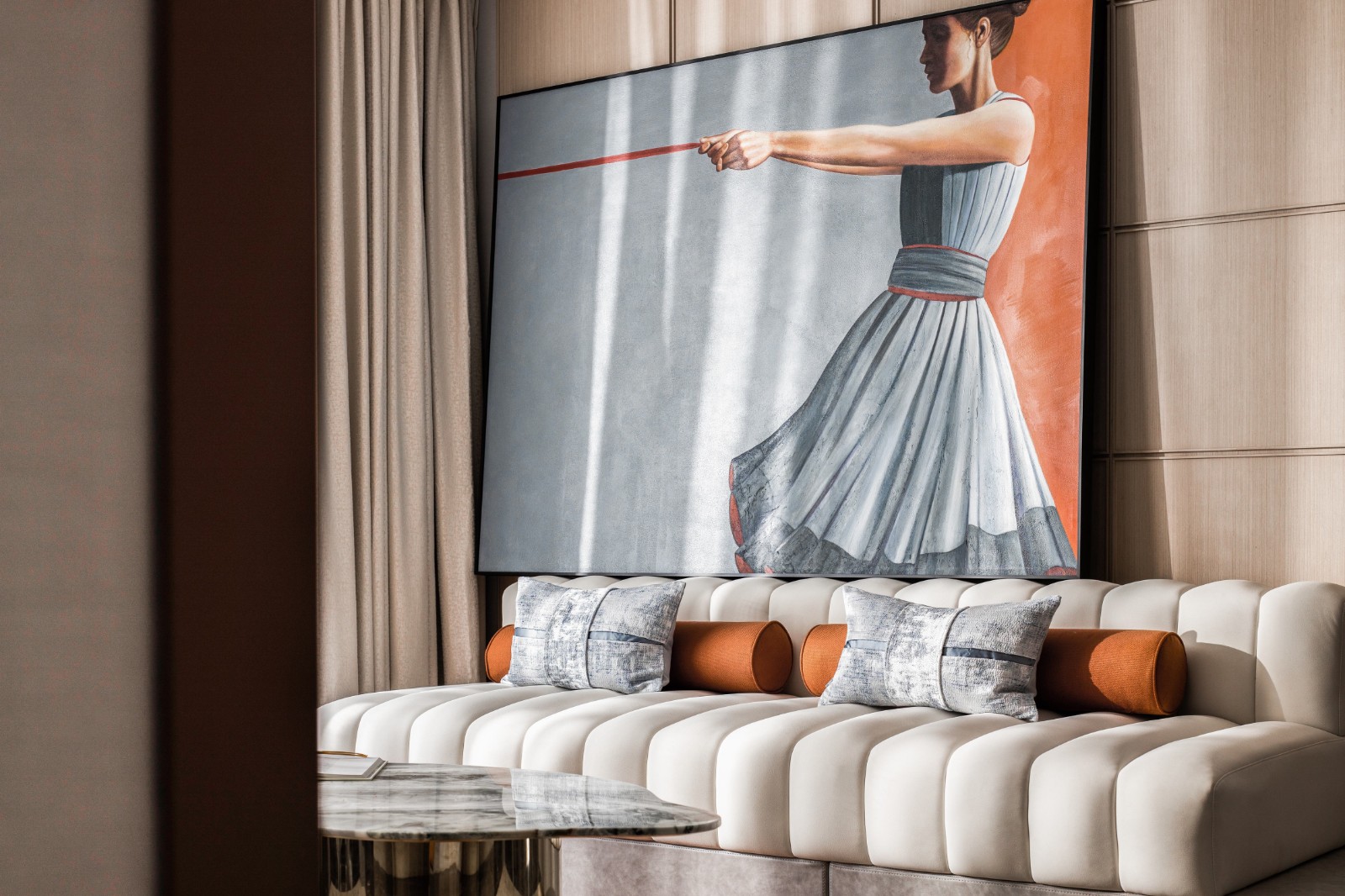 现代轻奢风格室内设计家装案例-客厅沙发