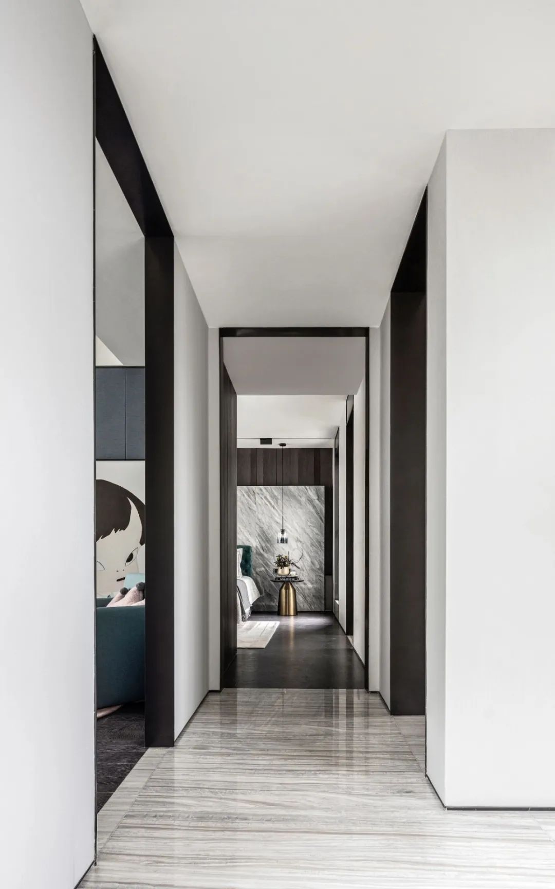 现代轻奢风格室内设计家装案例-走廊