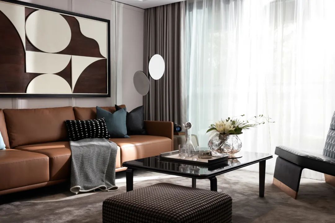 现代轻奢风格室内设计家装案例-客厅沙发茶几